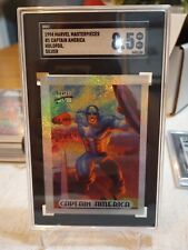 1994 Marvel Masterpieces Captain America HOLOFOIL-SILVER #1 SGC 8.5 MINT picture