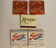 Lot of 5 Vintage Riviera Casino Las Vegas Splash Rik’Shaw UNSTRUCK Matchbooks picture