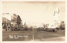 Rare 1935 Street View Corona California Main St. Pool Room Drug store Grocery  picture