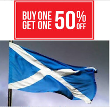 Large Scotland Scottish Saltire Blue Euro 2024 5ft x 3ft Flag picture