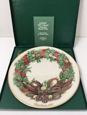 MIB 1987 Lenox Colonial Christmas Wreath Pennsylvania Plate, 7th Series, 10 3/4