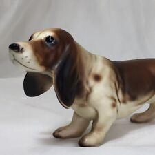 6.75” Basset Hound Dog Figurine, Japan, Vintage, Porcelain Animal Collectible❤️ picture