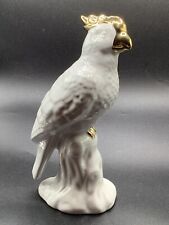 Vintage Porcelain Cockatoo Figurine with gilded beak, crest and talons picture