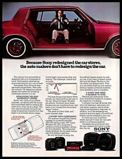 1982 Sony Soundfield Car Stereo System Vintage PRINT AD Man Sitting in Car 1980s picture