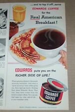 1952 print ad -Dwight Edwards coffee Real American Breakfast vintage advertising picture