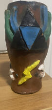 Incredibly Rare Japanese Clay Video Game Vase . picture