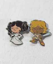 Disney Pin 2 pc lot Cute Star Wars Mystery characters Leia Luke picture