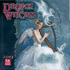 DRAGON WITCHES - 2019 WALL CALENDAR - BRAND NEW - FANTASY ART 16 Month picture
