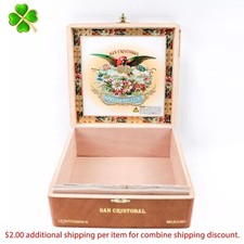 San Cristobal Belicoso Quintessence Empty Wood Cigar Box 7.75" x 7.5" x 3" picture