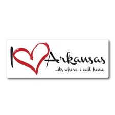 I Love Arkansas, It's Where I Call Home US State Magnet Decal, 3x8