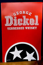 GEORGE DICKEL TENN WHISKY LRG TIN METAL HANGING SIGN 24x36 *NEW* BAR STUFF CAVE picture