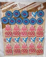 Patriotic 1976 Bicentennial Magnets Store Display With Easel Back, 36 Magnet Set picture