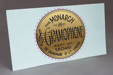 MONARCH GRAMOPHONE PHONOGRAPH WATER SLIDE DECAL PRE CUT picture