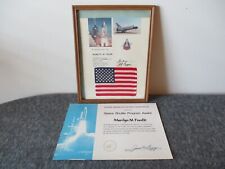 1981 NASA SPACE SHUTTLE STS-1 FLOWN AMERICAN FLAG ABOARD COLUMBIA + CERTIFICATE picture