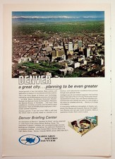 Vintage Denver Colorado City Planning Flyer Forward Metro Mountains Ephemera picture