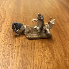 Schleich Farm World 3 Kittens Playing Rug Cat Figure 2010 Retired Toy Cat 2.5in picture