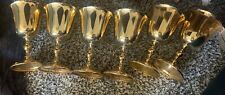 William Adams W.A. Gold Wine Cups Goblets Made In Italy Set Of 6 picture