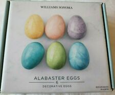 New Williams Sonoma Alabaster Eggs Set of 6 Made in Italy picture
