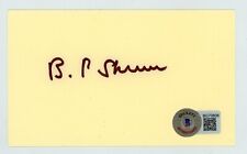 B.F. Skinner (Psychologist) ~ Signed Autographed Index Card BF ~ Beckett BAS picture