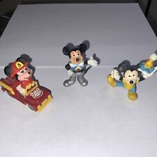 Vintage Disney's Epcot 80's Mickey Mouse W Rainbow Suit PVC Figure W/ 2 Extras picture
