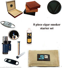 20 ct CIGAR Deep black HUMIDOR Cutter Dads & Grads Starter/gift 9 items man cave picture