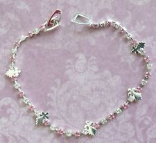New Tiny Angels Pink Clear Box Crystals Religious bracelet picture