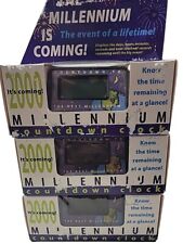 Vintage 3 Millennium 2000 Keepsake Countdown Digital Clocks Y2K  NEW in Package picture