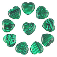 50pcs Artificial Malachite Healing Crystal Heart Gemstone for Home Decor 20x8mm picture