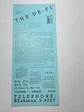 Vintage 1945 The DE-FI Mfg Co V-E Edition Buy War Bonds Advertising Ink Blotter picture