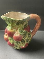 World Bazaar Vintage Raised Apple Glazed Pitcher Country Ceramic 3D Farmhouse picture