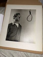 Vintage Mounted Photo: Man Contemplates Suicide, Shadow of A Noose Death Pain picture