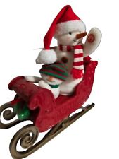 New Jingle Pals Twinkling SLEIGH  Techno Plush Hallmark Christmas Snowman 2016 picture