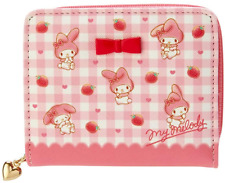 JAPAN SANRIO My Melody Strawberry Pink Happy Time Leather Card ID Wallet Purse picture