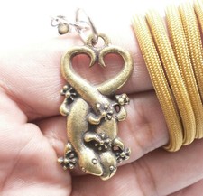 DUO GECKO PENDANT THAI AMULET LOVE SEX APPEAL ATTRACTION NECKLACE THAILAND GIFT picture