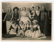 Snapshot - COSTUME PARTY Original Vintage Found Photo 1940s Funny Gaulish Women picture
