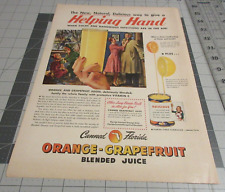 1945 Florida Citrus Grapefruit - Orange Drink, Helping Hand, Vintage Print Ad picture