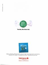 2005 PRINT AD - TROJAN CONDOM AD  -  THE AFTER, AFTER DINNER MINT..MINT TINGLE picture