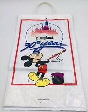 VTG 1985 Disneyland 30th Year White Plastic Shopping Bag Mickey Mouse 20
