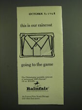 1968 Rainfair Globetrotter portable raincoat Advertisement picture