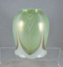 Authentic Loetz PG 2409 Hand blown Lamp shade in pulled feather decor ca 1905 picture