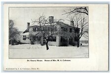 1898 Dr. Emery House Home Mrs. M.A. Coleman Brookville Indiana PMC Postcard picture