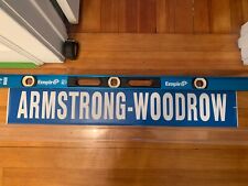 ACADEMY BUS TOURS ROLL SIGN ARMSTRONG WOODROW VINTAGE TRANSIT COLLECTIBLE DECOR picture