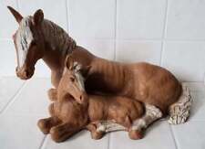 1991 Homco Home Interiors Horse & Baby Sculpture Mare & Foal Brown 11