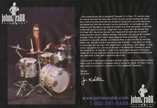 1999 2pg Print Ad of johnnyrabb Drumsticks w Jim Keltner picture