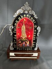 Vintage Oratory of Our Lady Fatima chapel Lights Music Box Religious Cathloic picture