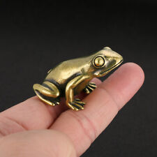 Solid Brass Frog Statue Animal Ornaments Toys Tabletop Decorations Collectibles~ picture