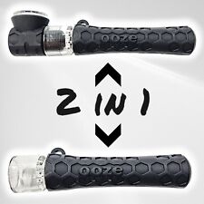 Ooze BLACK Silicone Glass Chillum One Hitter Tobacco Smoking Bowl Hand Pipe picture