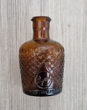 Lysol Lattice Amber Glass Not To Taken Poison Bottle (Vintage, Antique) picture
