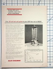 1960s NASA Allis-Chalmers Fuel Cell System Test Report Ephemera picture