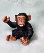 Schleich - 2001 Chimpanzee Baby - 1 1/2” Tall - Dark Brown, Sitting, Wildlife picture